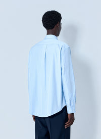Miu Miu Men Cotton Poplin Button-Down Shirt