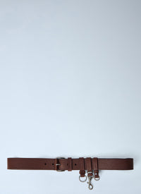 Miu Miu Men Tobacco Leather Belt