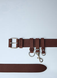 Miu Miu Men Tobacco Leather Belt