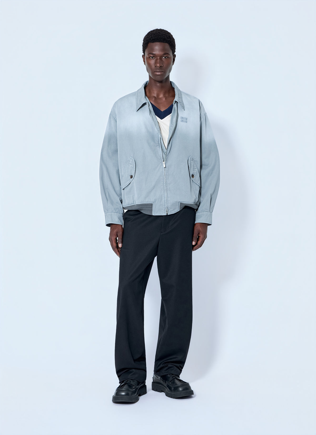 Miu Miu Men Old Twill Blouson Jacket