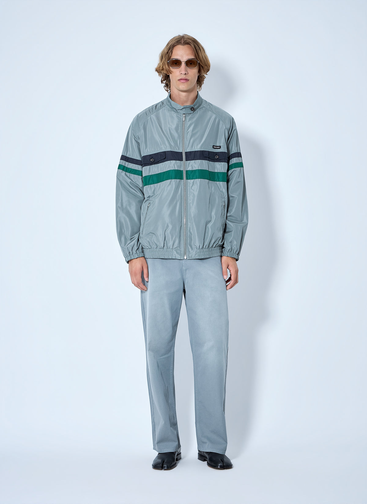 Miu Miu Miu Miu Men Technical Silk Blouson Jacket