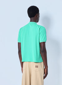 Miu Miu Men Cotton Piqué Polo Shirt