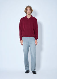 Miu Miu Miu Miu Men Striped V-Neck Polo Shirt