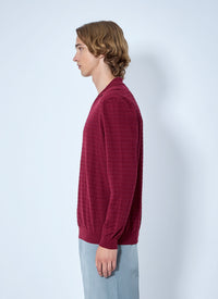 Miu Miu Miu Miu Men Striped V-Neck Polo Shirt