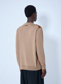 Miu Miu Men V-Neck Sweater With Contrast Stripes