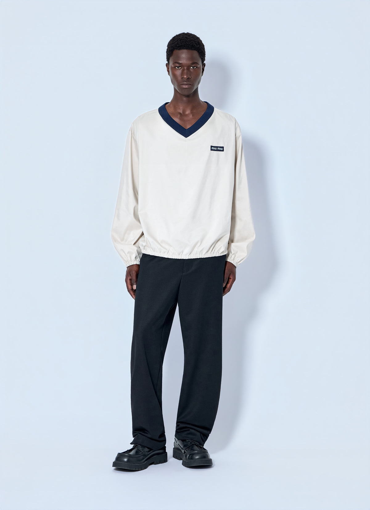 Miu Miu Men Technical Pongé Sweatshirt