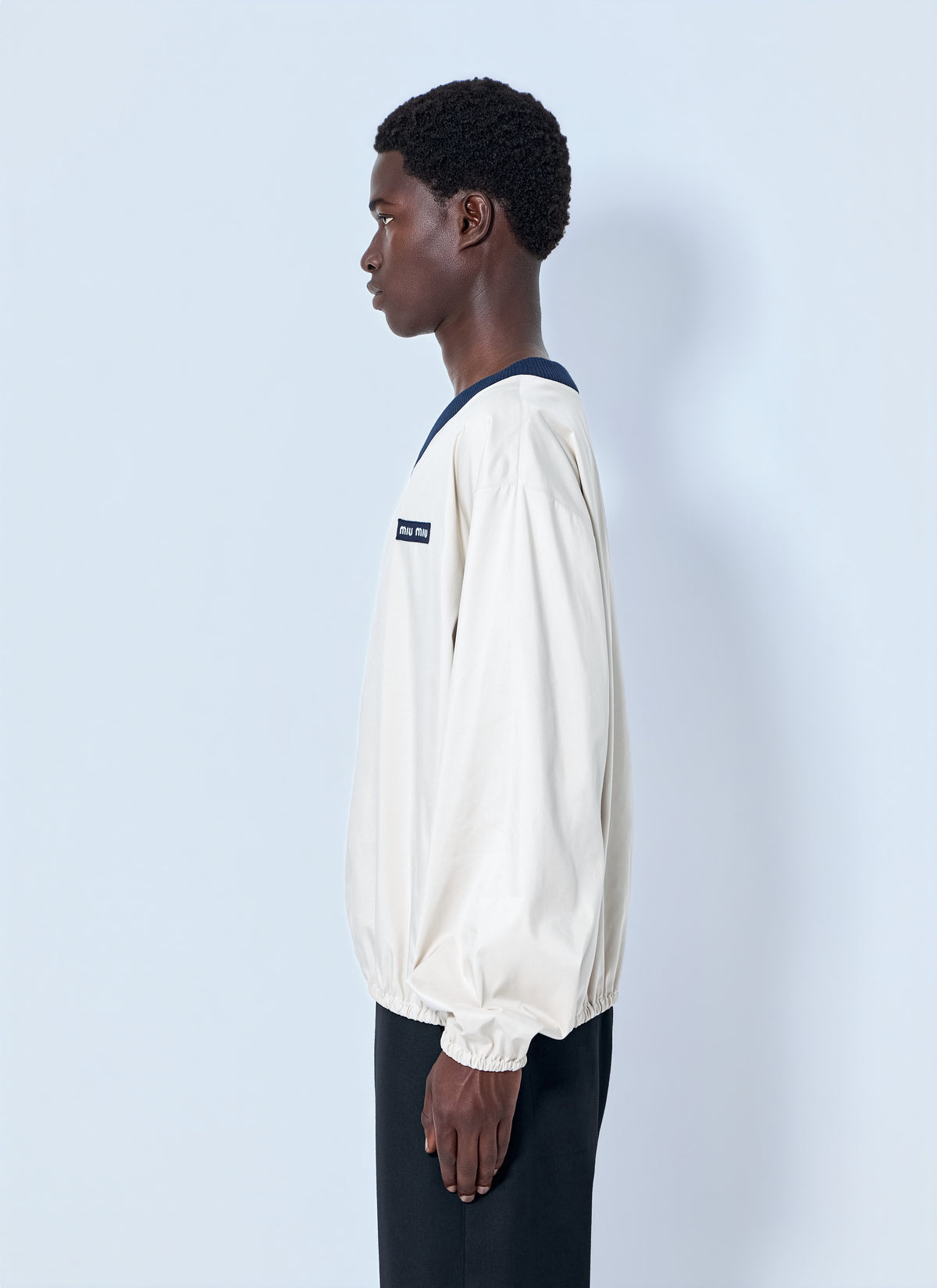 Miu Miu Men Technical Pongé Sweatshirt