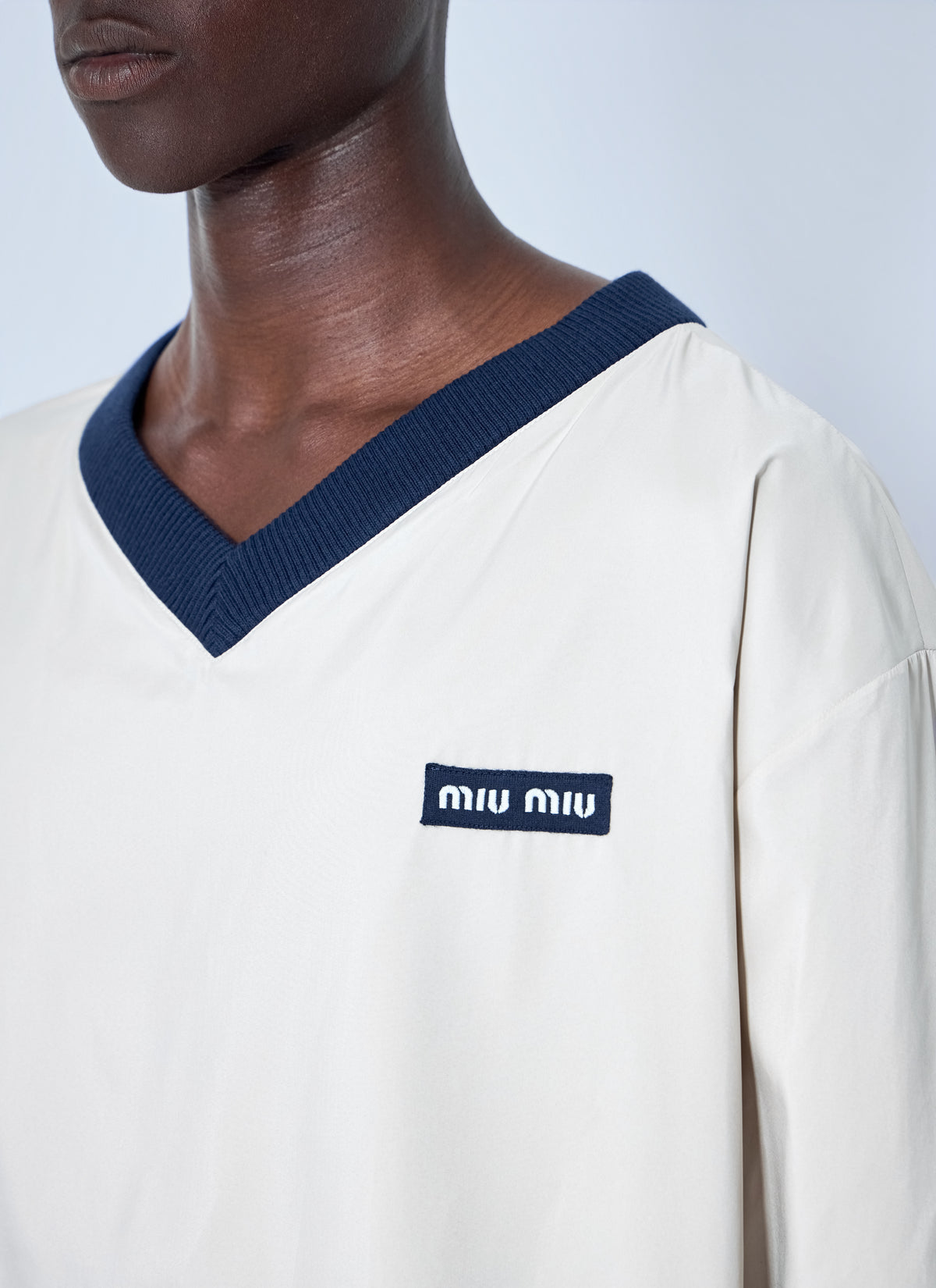 Miu Miu Men Technical Pongé Sweatshirt