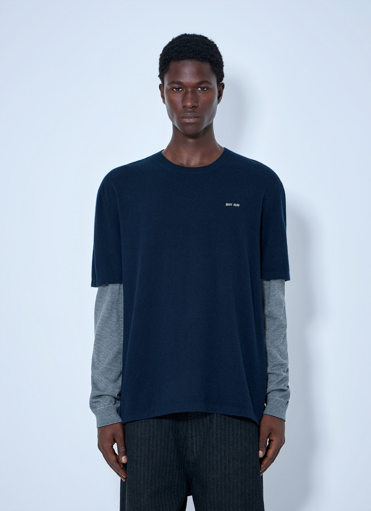 Miu Miu Men Wool And Cashmere Sweater