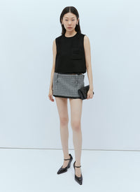 Miu Miu Women Tweed Mini Skirt