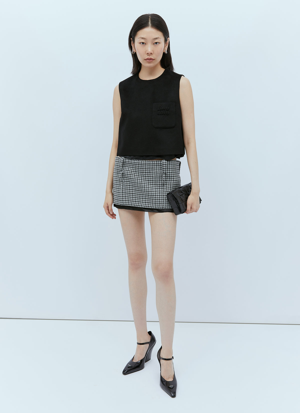Miu Miu Women Tweed Mini Skirt