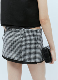 Miu Miu Women Tweed Mini Skirt