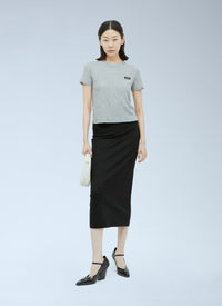 Miu Miu Women Logo Patch T-Shirt