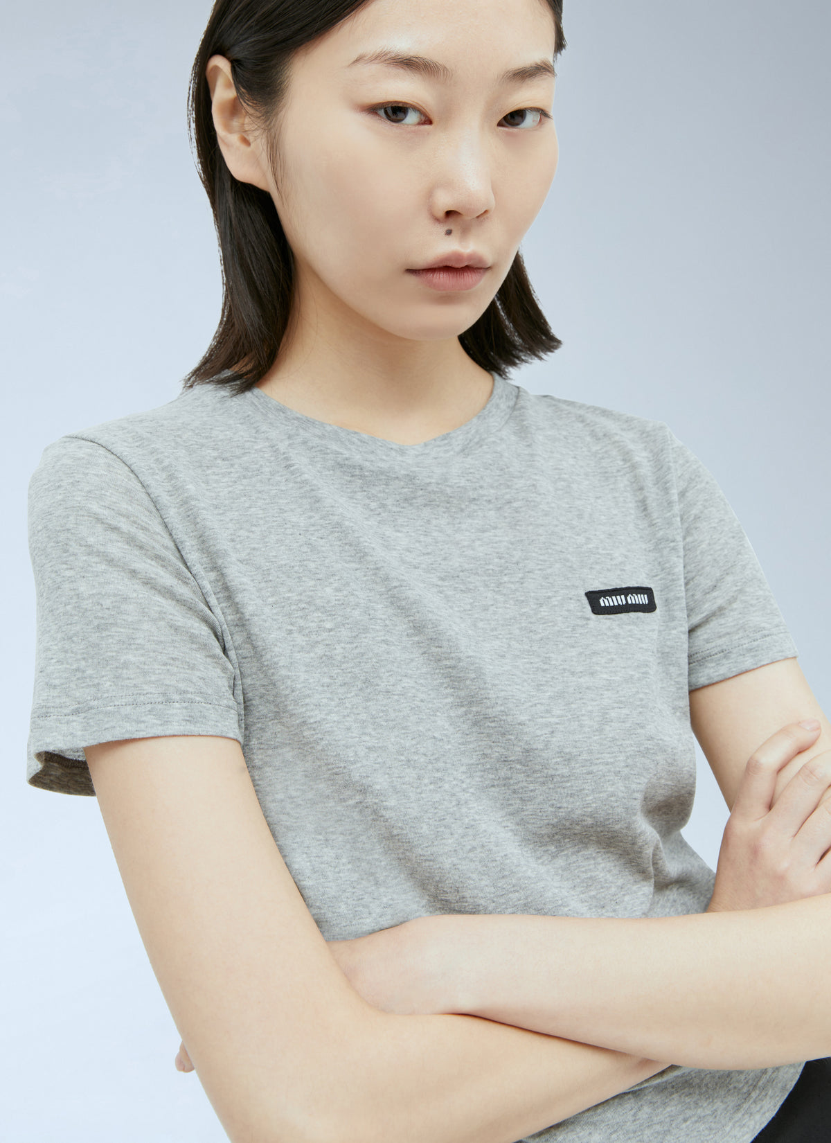 Miu Miu Women Logo Patch T-Shirt
