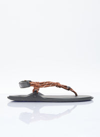 Miu Miu Miu Miu Women Riviere Cord And Leather Sandals