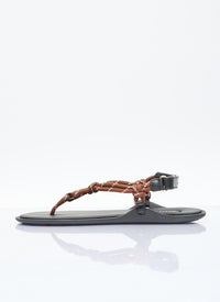 Miu Miu Miu Miu Women Riviere Cord And Leather Sandals