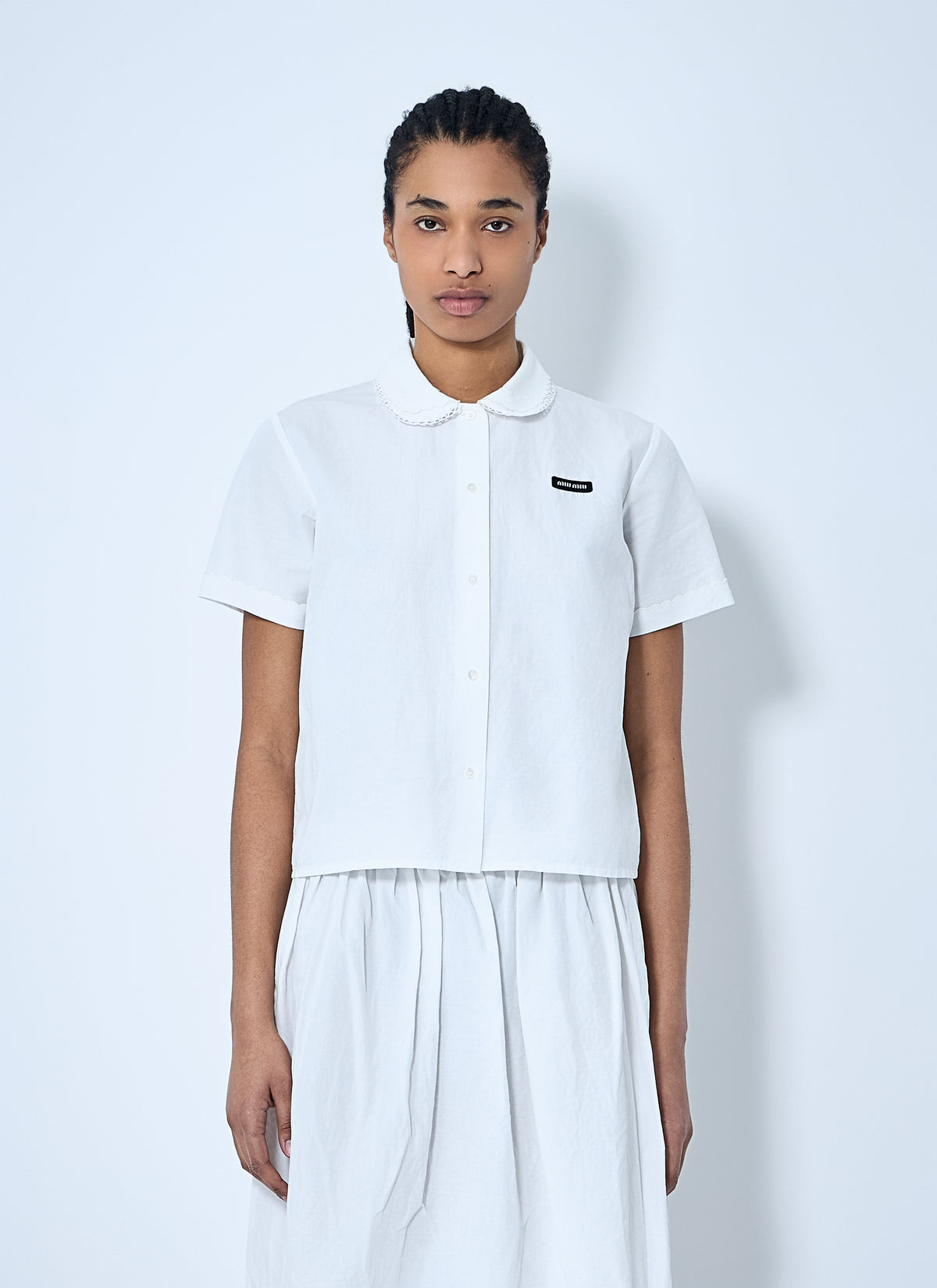 Miu Miu Women Logo Patch Shirt