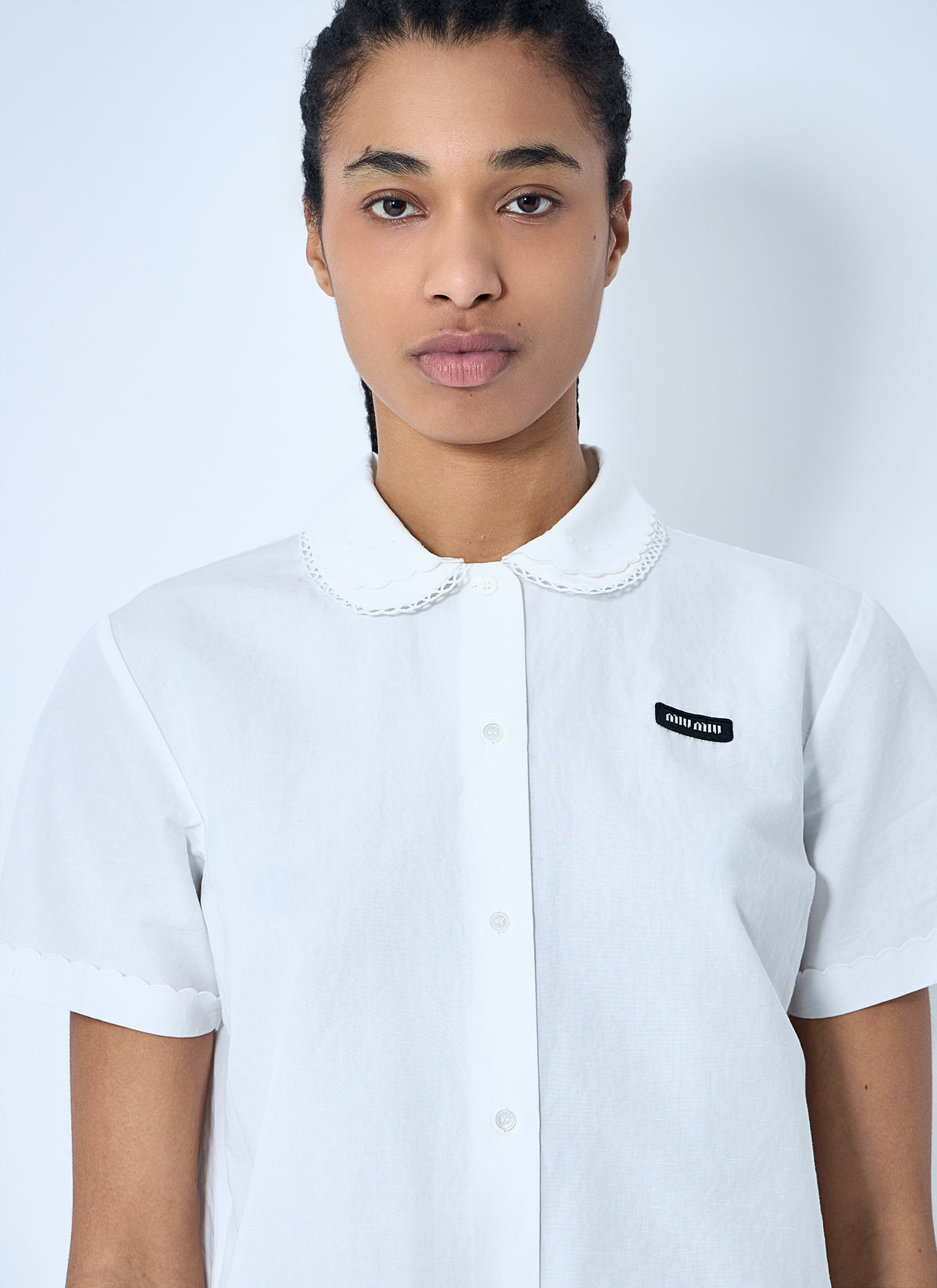 Miu Miu Women Logo Patch Shirt