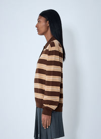 Miu Miu Miu Miu Women Cotton Striped Polo Shirt