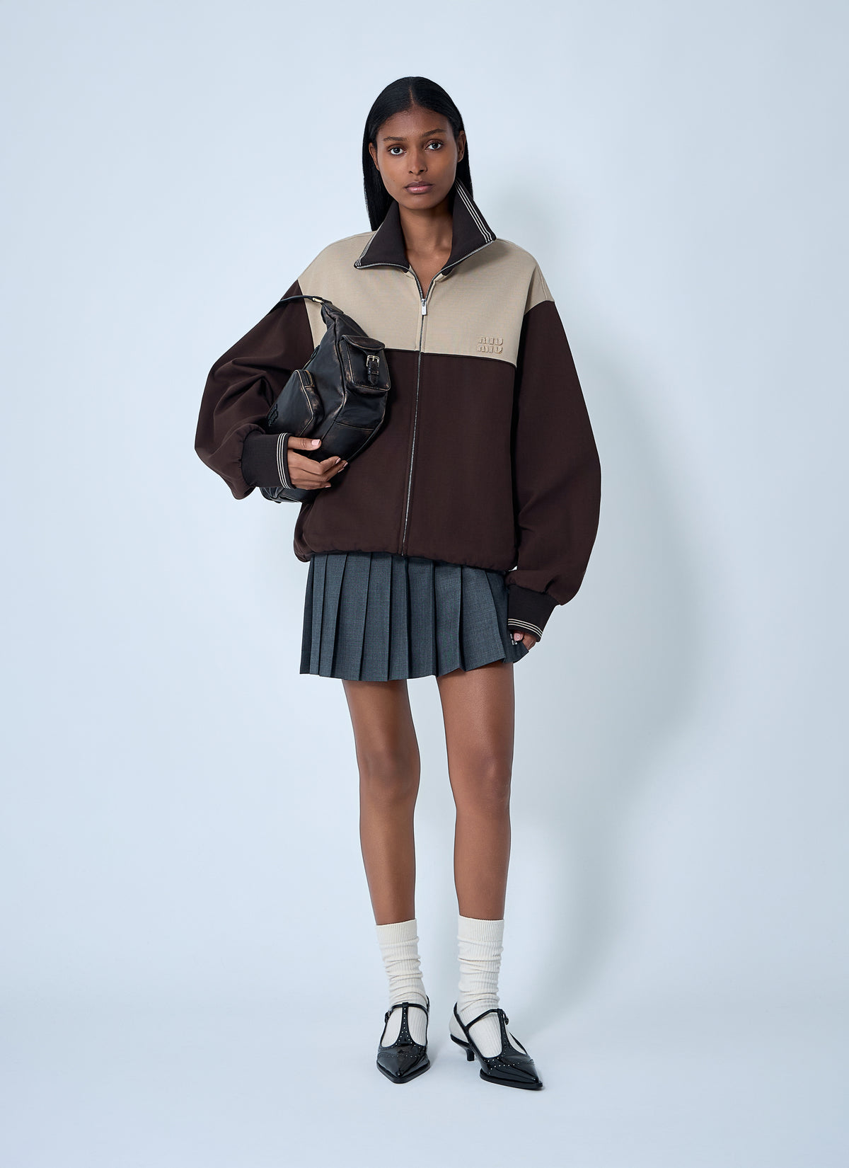 Miu Miu Miu Miu Women Contrast Panel Jacket