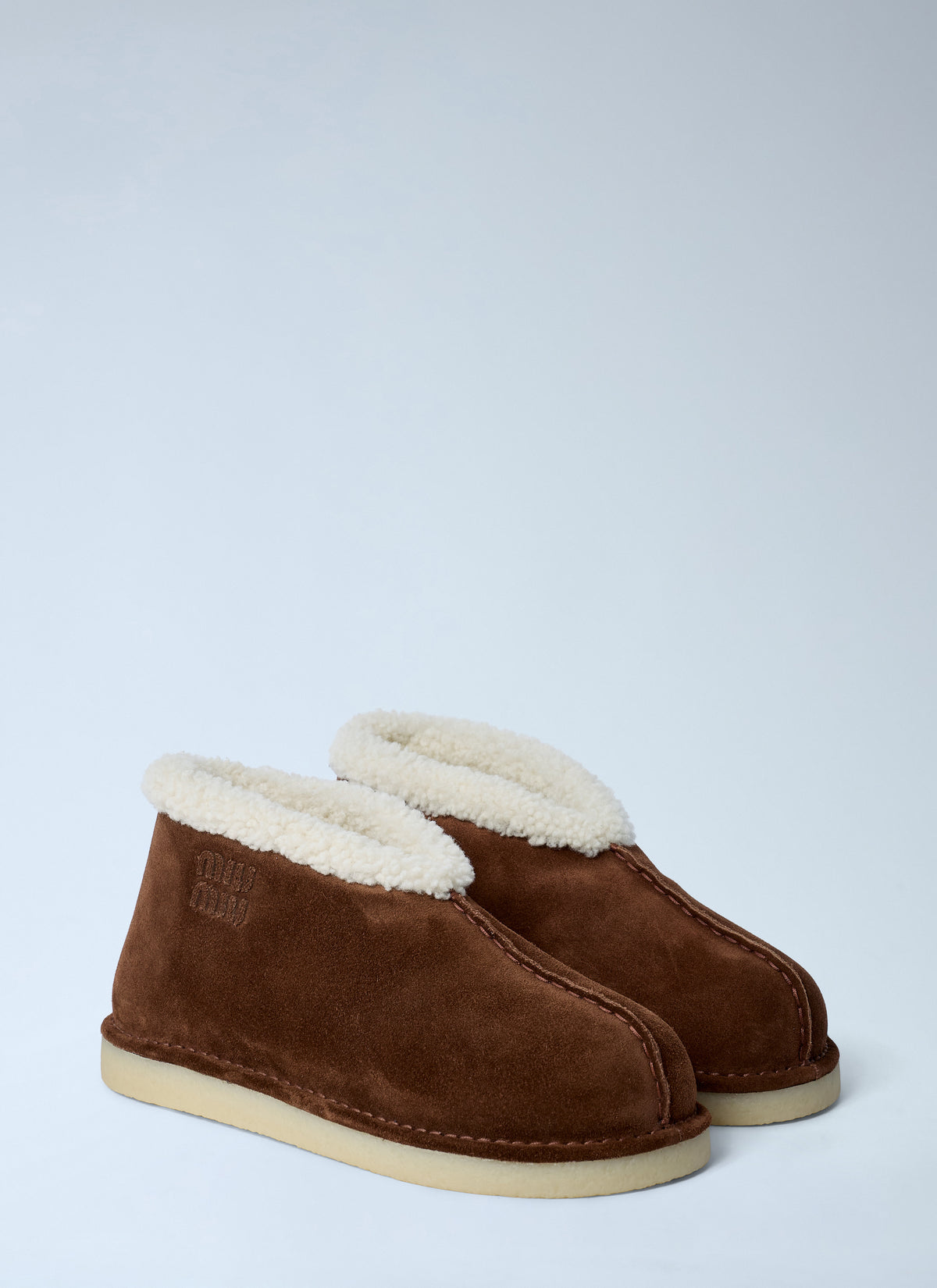 Miu Miu Women Suede Logo Motifs Boots