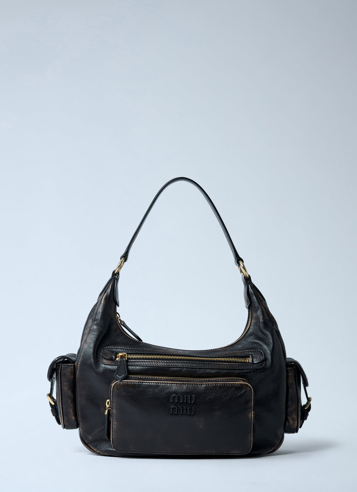 Miu Miu Women Pocket Leather Shoulder Bag