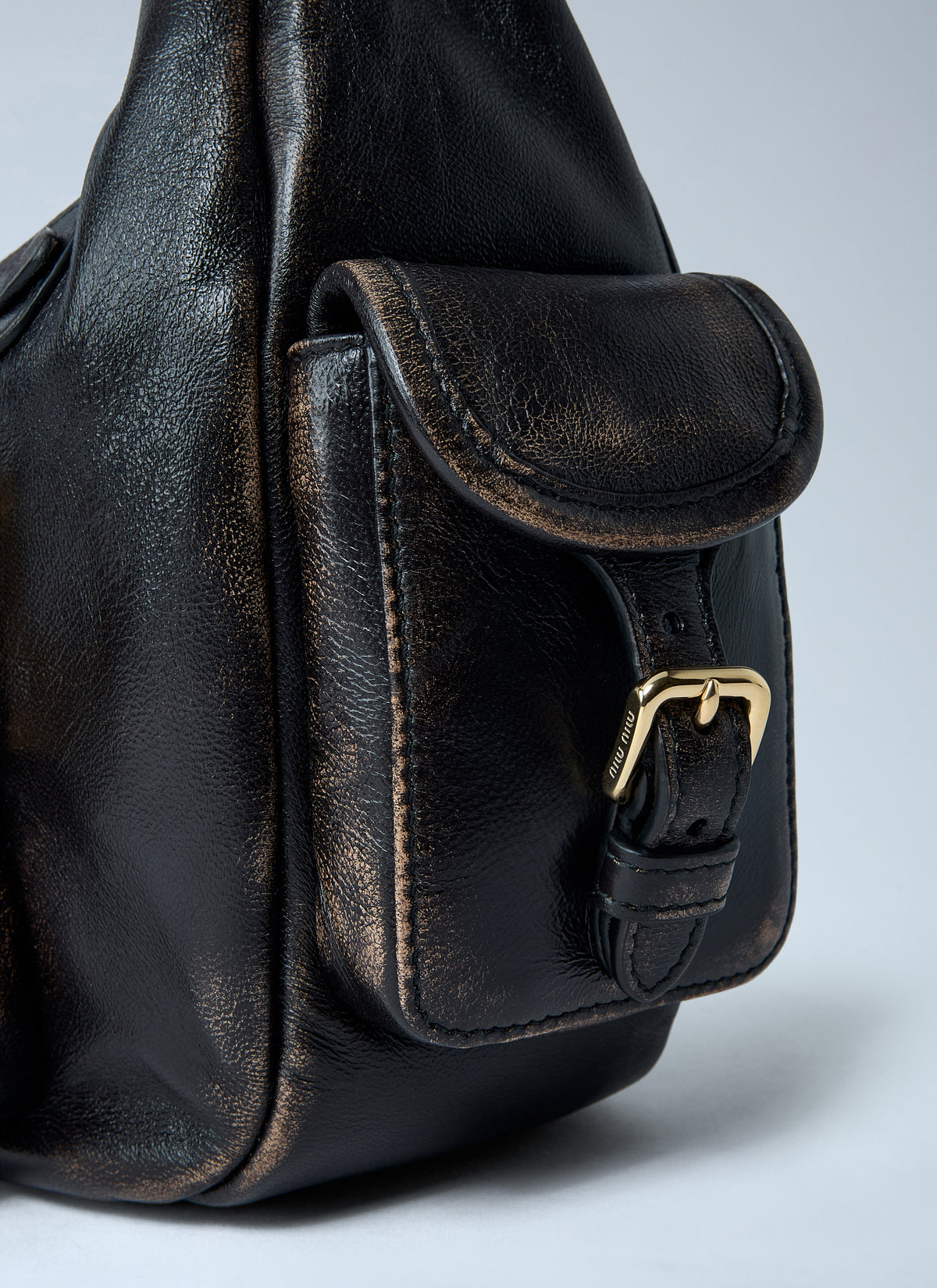 Miu Miu Women Pocket Leather Shoulder Bag