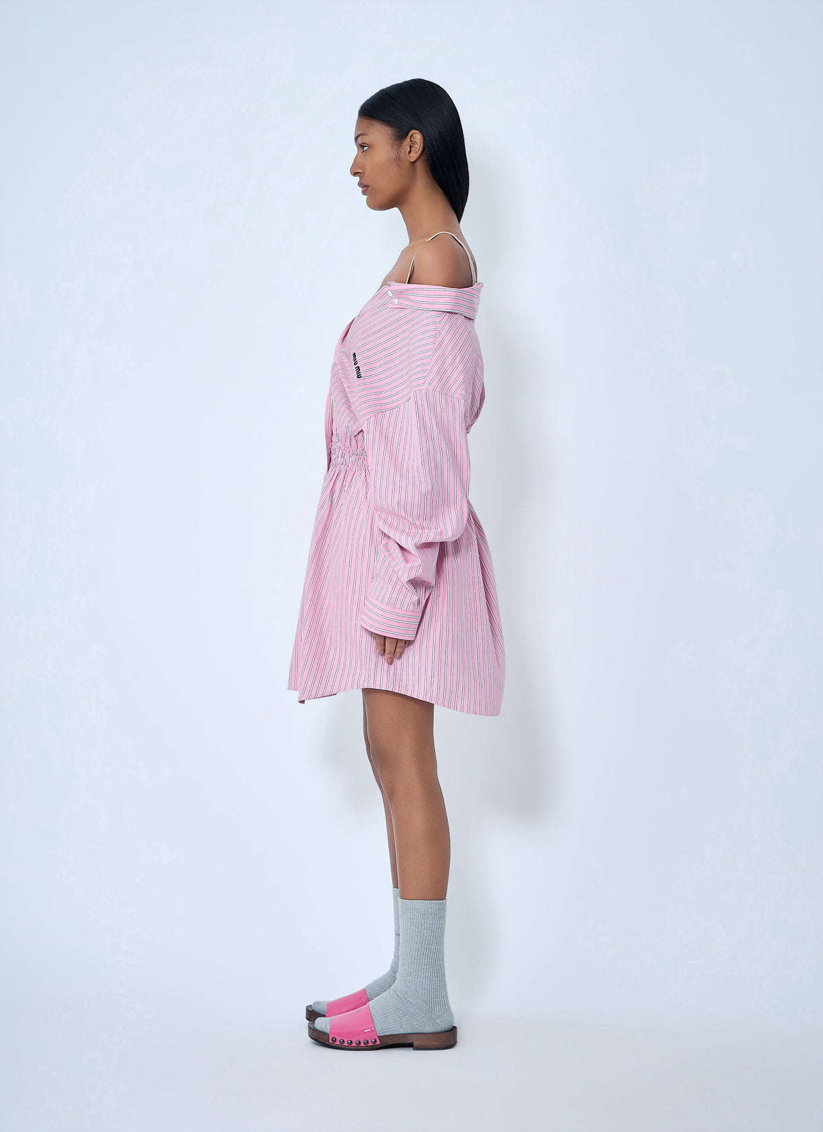 Miu Miu Women Striped Poplin Dress