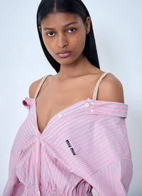 Miu Miu Women Striped Poplin Dress