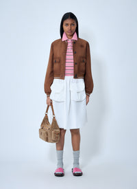 Miu Miu Women Suede Bomber Jacket