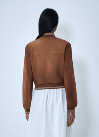 Miu Miu Women Suede Bomber Jacket