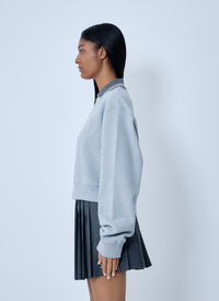 Miu Miu Miu Miu Women Logo Motif Fleece Sweatshirt