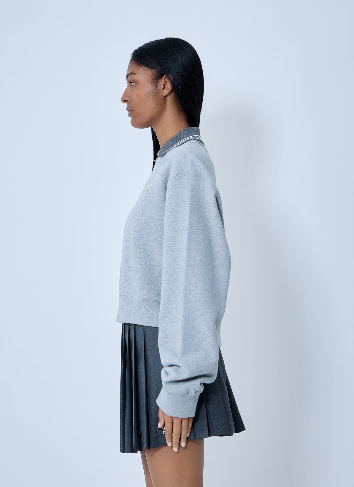 Miu Miu Miu Miu Women Logo Motif Fleece Sweatshirt