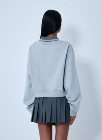Miu Miu Miu Miu Women Logo Motif Fleece Sweatshirt