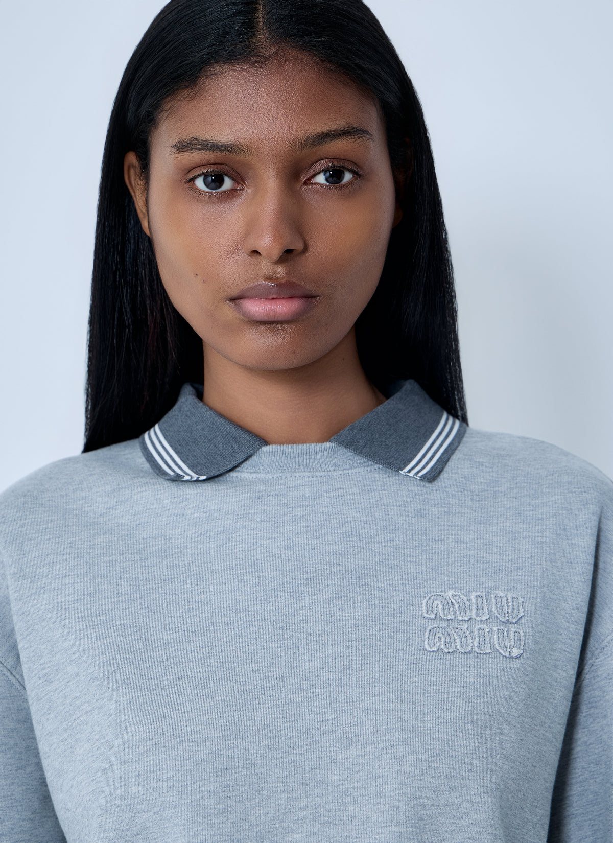 Miu Miu Miu Miu Women Logo Motif Fleece Sweatshirt