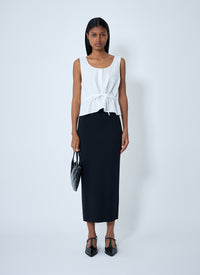 Miu Miu Women Logo Motif Drawstring Top