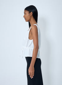 Miu Miu Women Logo Motif Drawstring Top