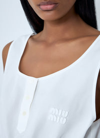 Miu Miu Women Logo Motif Drawstring Top