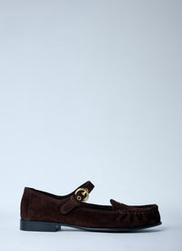 Miu Miu Women Suede Mary Jane Loafers