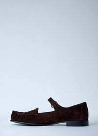 Miu Miu Women Suede Mary Jane Loafers