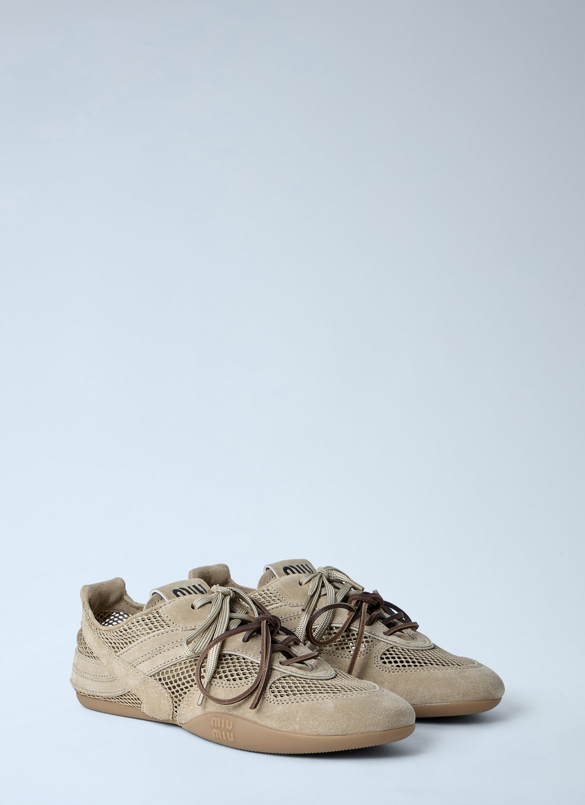Miu Miu Women Rope And Suede Sneakers