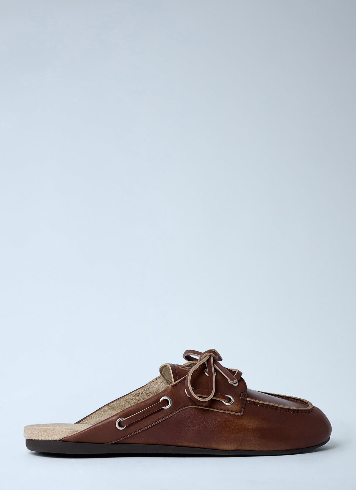 Miu Miu Women Leather Lace-Up Mules