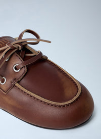 Miu Miu Women Leather Lace-Up Mules