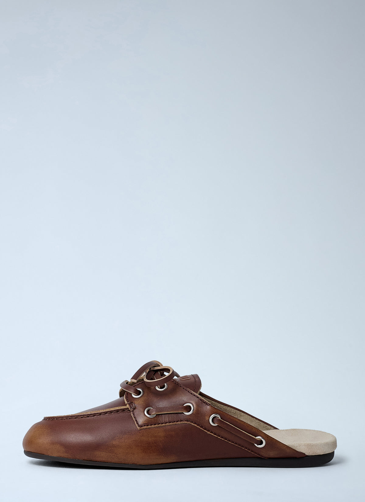 Miu Miu Women Leather Lace-Up Mules
