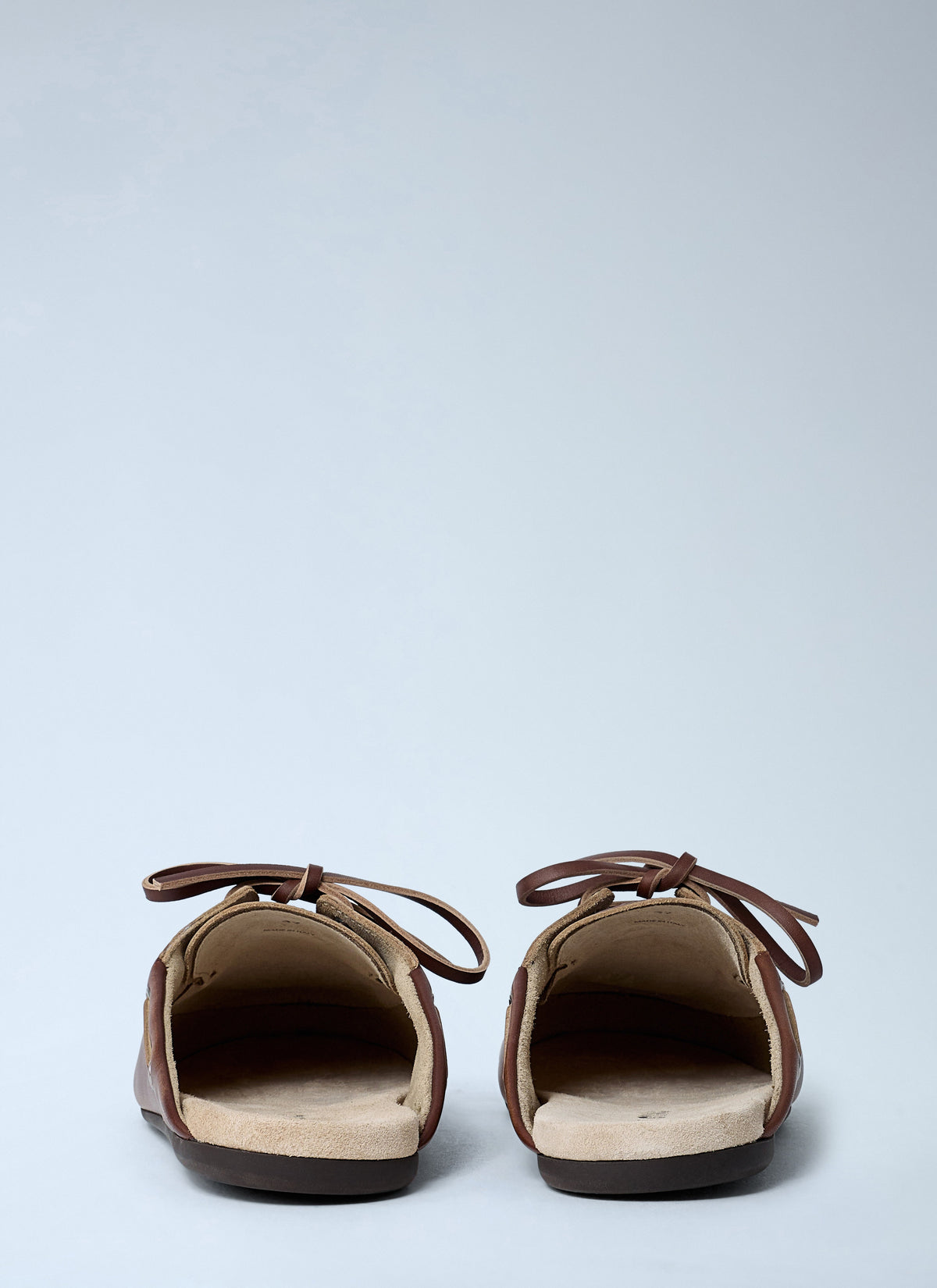 Miu Miu Women Leather Lace-Up Mules