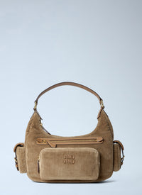 Miu Miu Women Corduroy Pocket Shoulder Bag