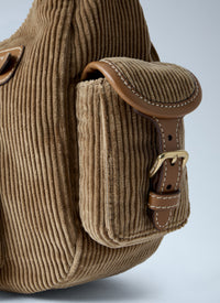 Miu Miu Women Corduroy Pocket Shoulder Bag