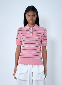 Miu Miu Women Striped Polo Shirt