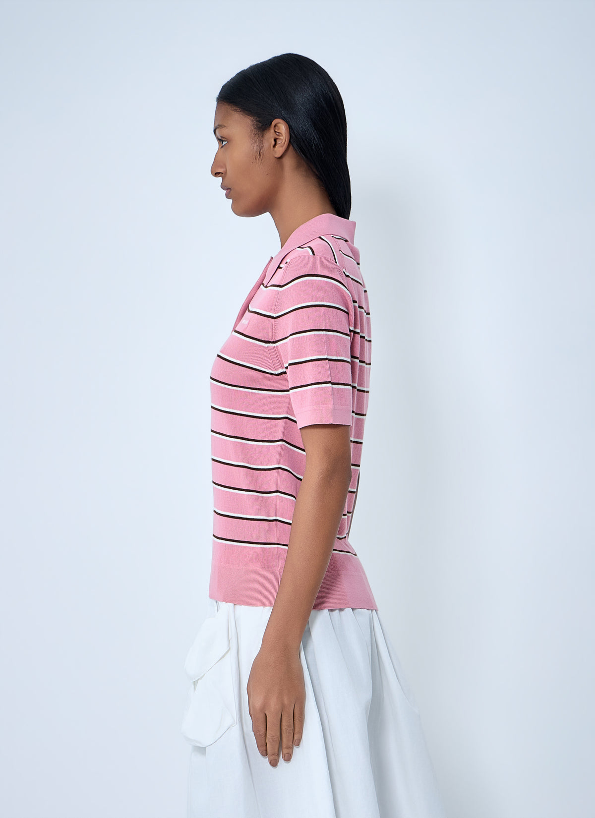 Miu Miu Women Striped Polo Shirt
