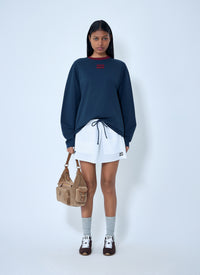 Miu Miu Miu Miu Women Cotton Jersey Sweatshirt With Logo Motif